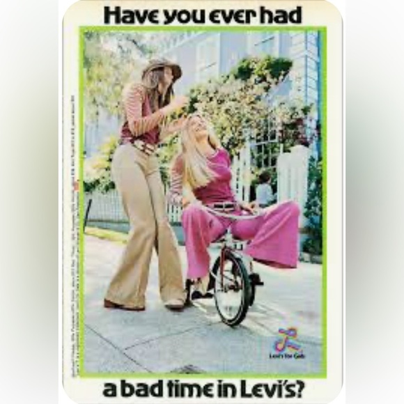 Vintage Levi's For Gals Pants Flared Leg 28" Waist Womens 60's / 70's - Picture 2 of 7